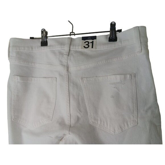 NWT Gap Vintage Slim Mid Rise Jeans Size 31/ 12 White Skinny Distressed - Picture 8 of 15